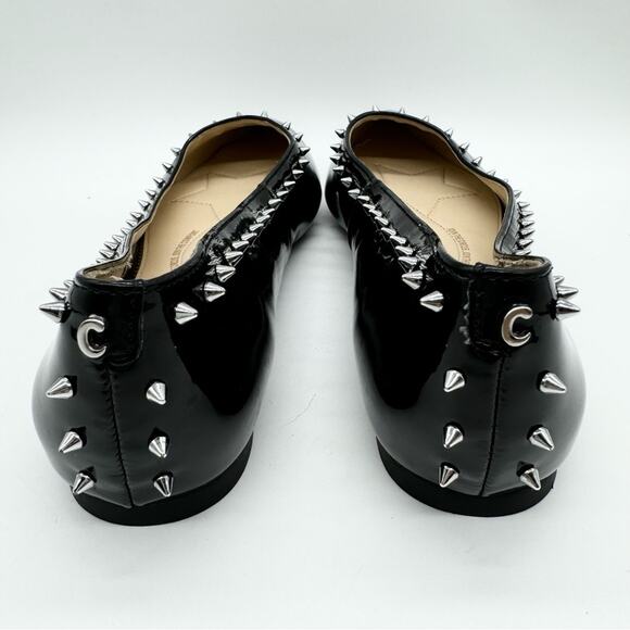 NWOT Circus by Sam Edelman River Rivet Ballerina Flat Black Patent Sz 7.5 Firm $ - Picture 2 of 15